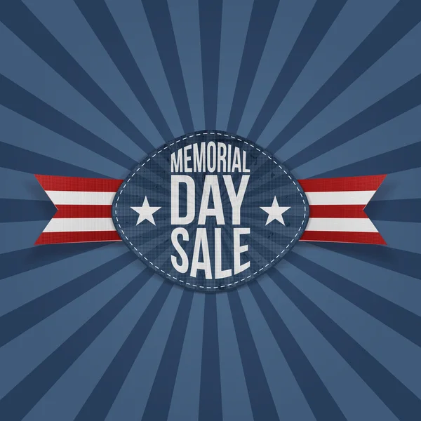 Étiquette de salutation Memorial Day Sale — Image vectorielle