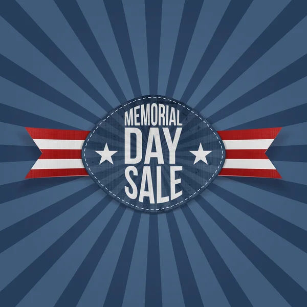 Memorial Day Venta saludo etiqueta — Vector de stock