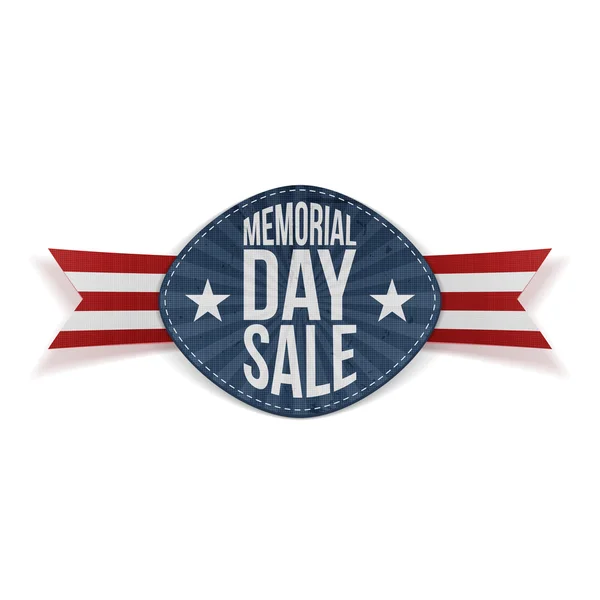 Memorial Day Sale paper Label with Text