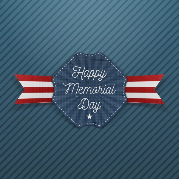 Happy Memorial Day national Emblem with Text — Stock Vector