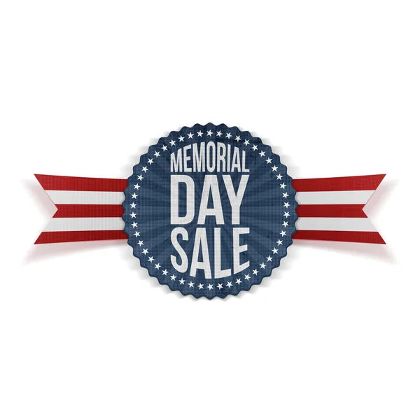 Memorial Day Venta de banner patriótico con texto — Vector de stock