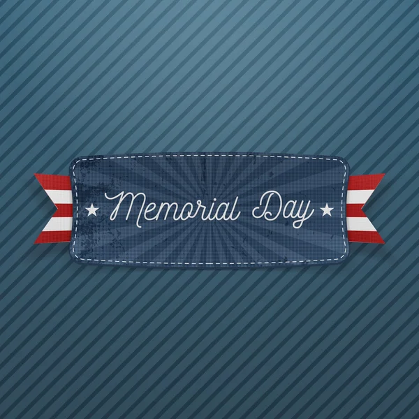 Memorial Day cumprimentando Banner com texto —  Vetores de Stock