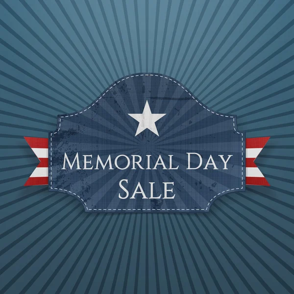 Memorial Day Sale festive Poster and Ribbon