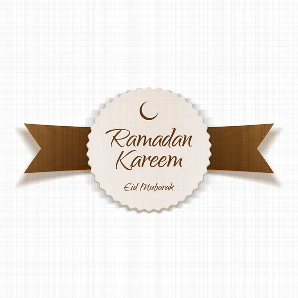 Ramadan Kareem Eid Mubarak ünnepi címke — Stock Vector