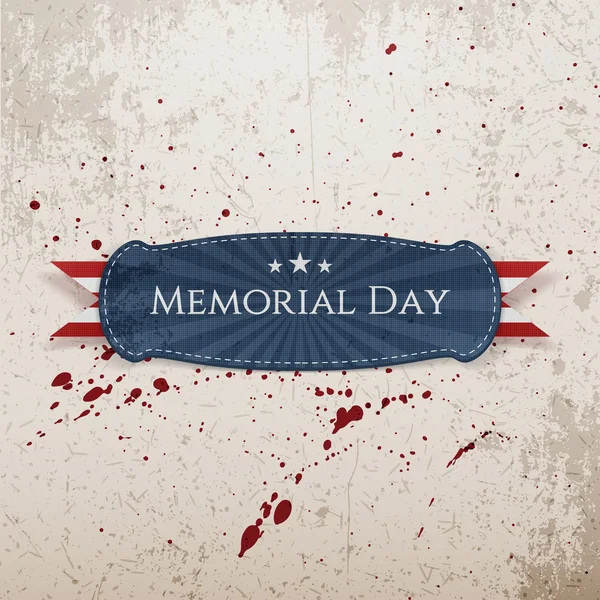 Memorial Day realistic Banner and Ribbon