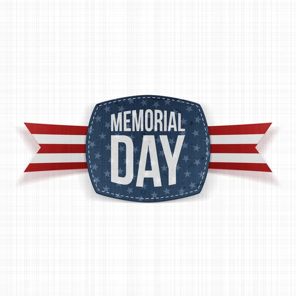 Memorial Day textile Emblem and Ribbon