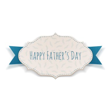 Mutlu Babalar günü etiketi ile mavi kurdele