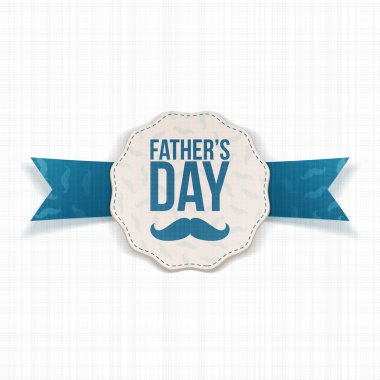 Babalar günü amblemi ile şerit ve metin