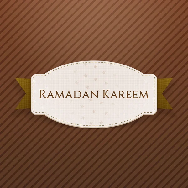 Badge de salutation Ramadan Kareem avec texte — Image vectorielle