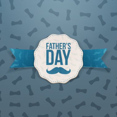 Babalar günü Festival amblemi ile şerit ve metin