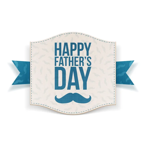 Boldog Apák napja ünnepi zászló kék szalaggal — Stock Vector