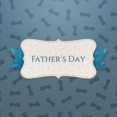 Babalar günü kağıt şerit ve metin etiketi