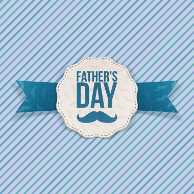 Babalar günü kağıt şerit ve metin ile amblemi