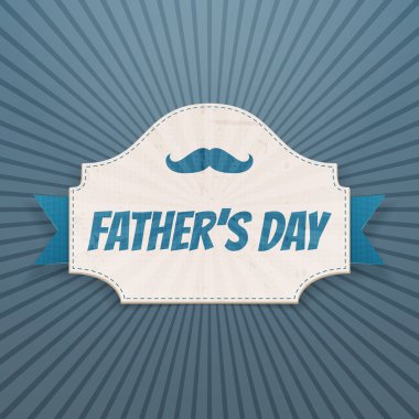 Babalar günü ile şerit ve metin tebrik kartı