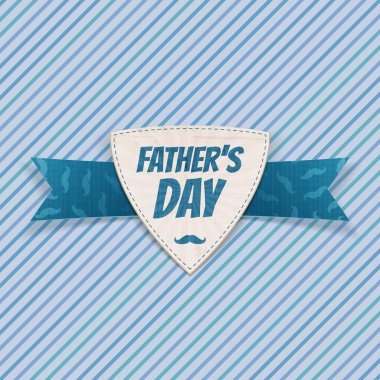 Babalar Günü tebrik şerit ve metin ile etiket
