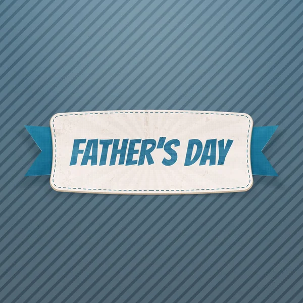 Fathers Day Banner with greeting Ribbon and Text — Stock Vector
