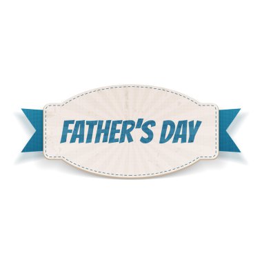 Babalar günü gerçekçi rozeti ile şerit tebrik