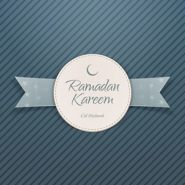 Ramadán Kareem Eid Mubarak papír popisek — Stockový vektor