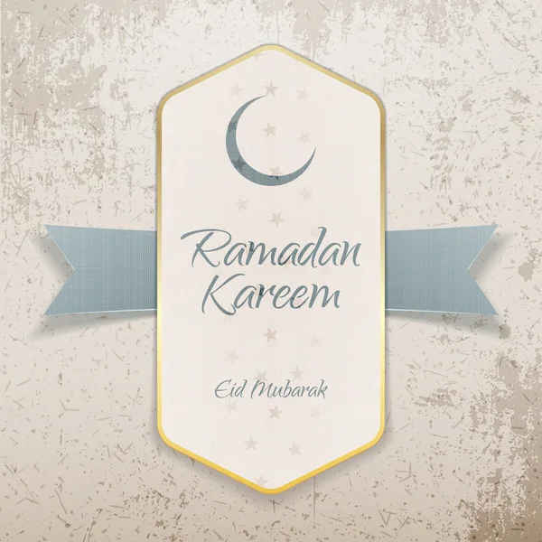 Ramadan Kareem Eid Mubarak textil poszter — Stock Vector