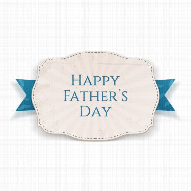 Mutlu Babalar günü kağıt mavi türü etiketle