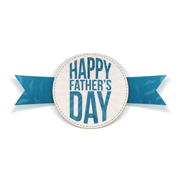 Happy Fathers Day festive Banner with blue Text — Stock Vector