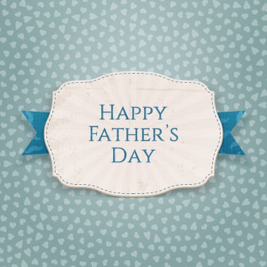 Mutlu Babalar günü tatil amblemi ile mavi türü