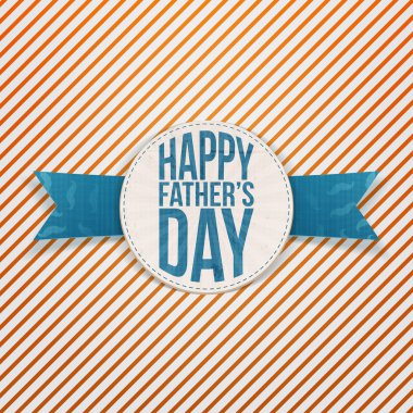Mutlu Babalar günü tatil rozeti ile mavi metin