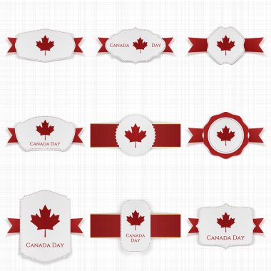 Kanada günü afiş ayarlamak ile şenlikli şerit