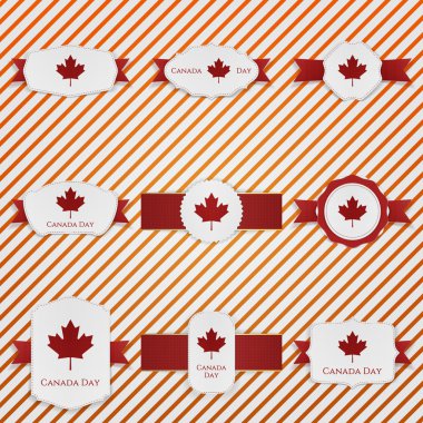 Kanada günü vatansever etiketleri ayarlama