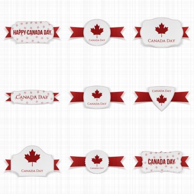 Kanada günü vatansever etiketleri ayarlama