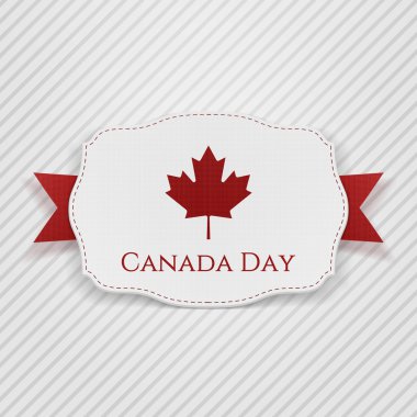 Kanada günü etiketi ile şerit