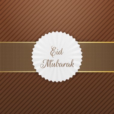 Eid Mubarak gerçekçi amblemi ile şerit