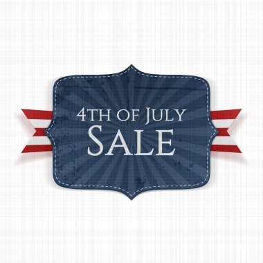 Dört Temmuz Satılık gerçekçi etiket