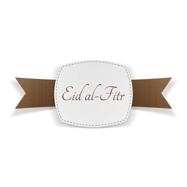 Eid al-Fitr realistiska hälsning Banner — Stock vektor