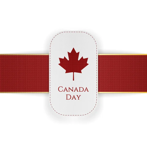 Canada Day paper Banner con cinta roja — Archivo Imágenes Vectoriales