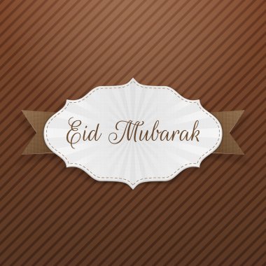 Eid Mubarak şenlikli kağıt amblemi