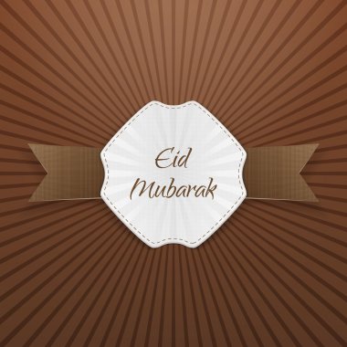 Eid Mubarak tebrik kağıt etiket