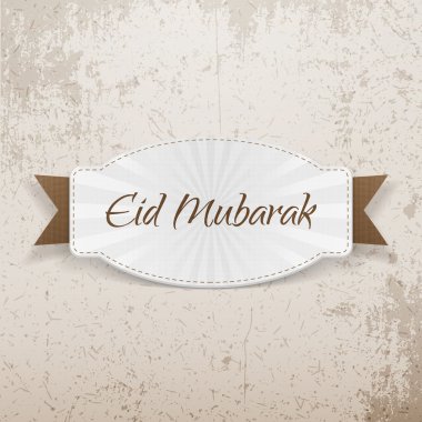 Eid Mubarak şenlikli şerit rozet
