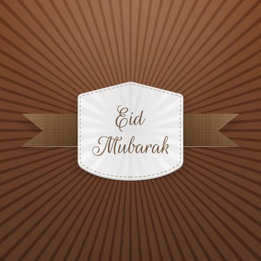 Eid Mubarak kağıt şerit etiketle
