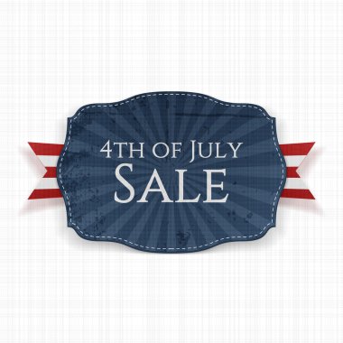 Dördüncü Temmuz Satılık tatil etiket