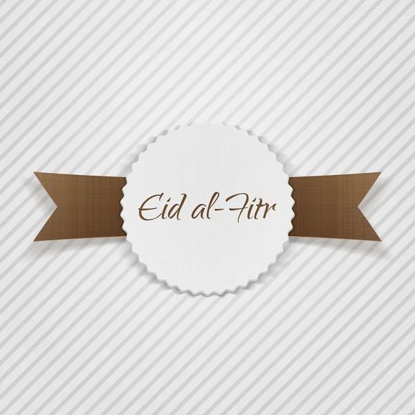 Eid al-Fitr χαιρετισμό χαρτί ετικέτας — Διανυσματικό Αρχείο