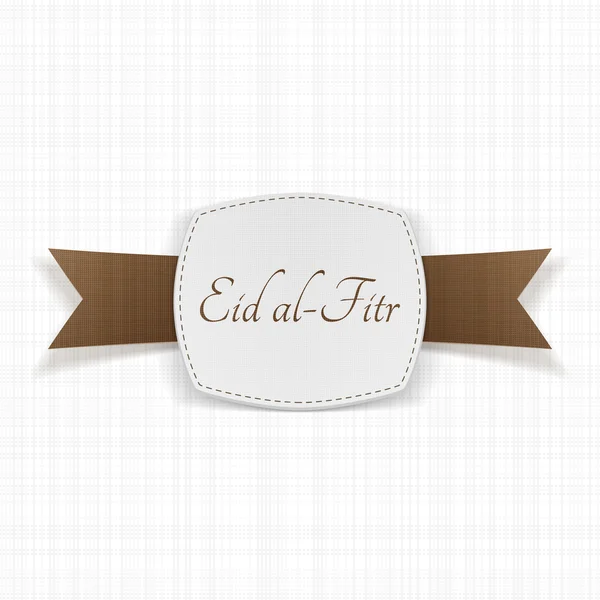 Eid al-Fitr realistische groet Label — Stockvector