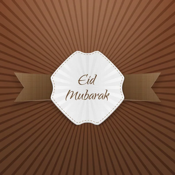 Eid mubarak grußpapier tag — Stockvektor