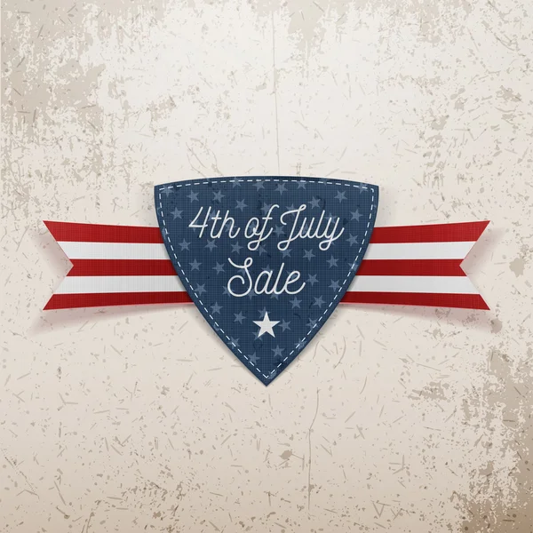 Четвертого липня Продаж Герб зі стрічкою — стоковий вектор