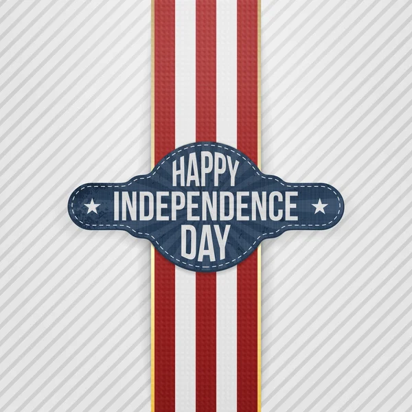 Happy Independence Day Tag with Ribbon