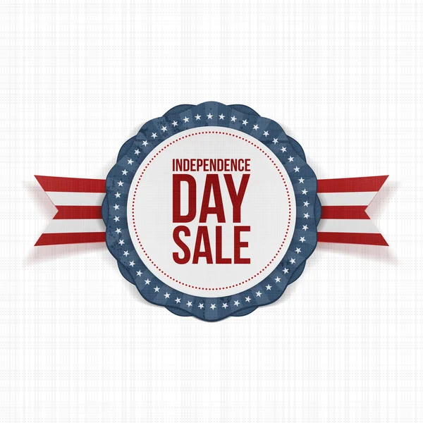Independence Day Sale realistic Label — Stock Vector