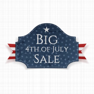 4 Temmuz Satılık etiket kurdele ile büyük