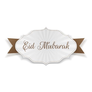 Eid Mubarak şenlikli kağıt afiş