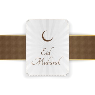 Eid Mubarak dekoratif afiş ile şerit