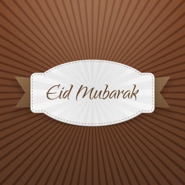 Eid Mubarak şenlikli şerit etiketle